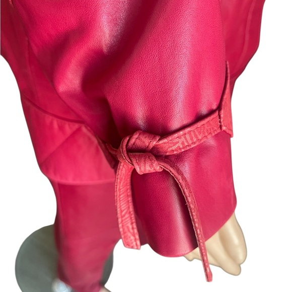 VTG Sibylle Lynn Made in Canada Soft Leather Oxblood Blazer/pants size 8 New! - Picture 6 of 16